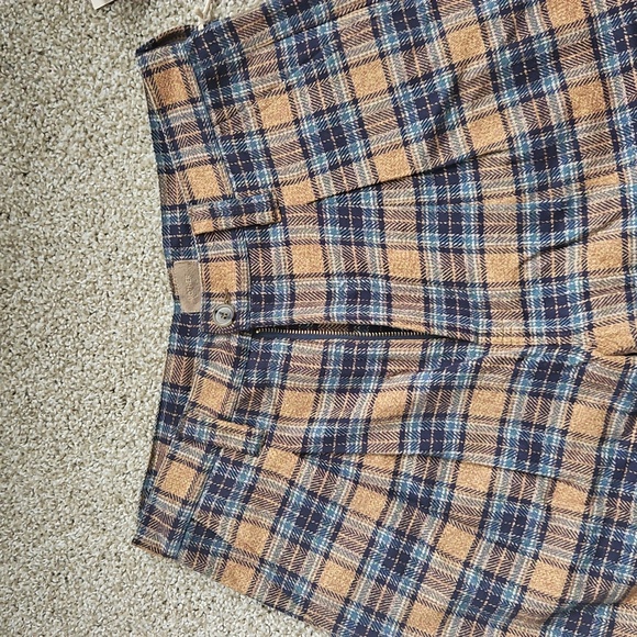 NWT Mother Denim Pleated Maven Prep Sneak Trousers In Delta Dawn Plaid size 30 - Picture 8 of 9